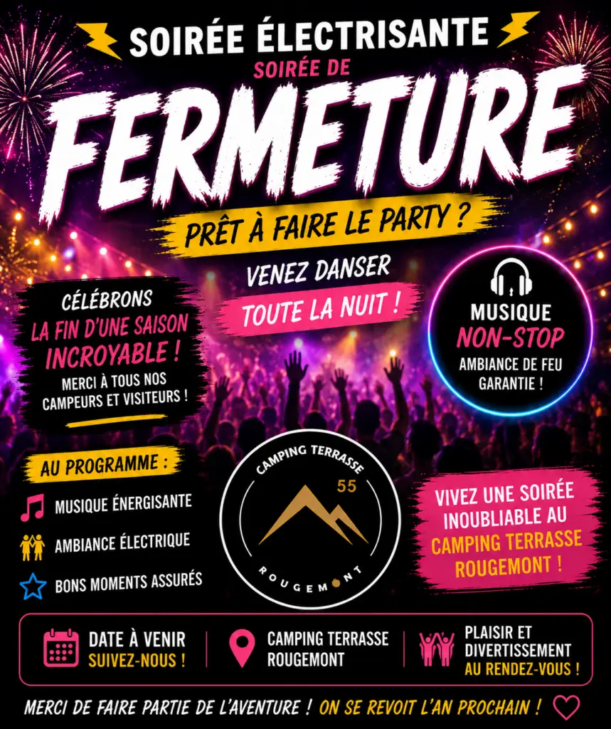 Fermeture - Camping Terrasse Rougemont