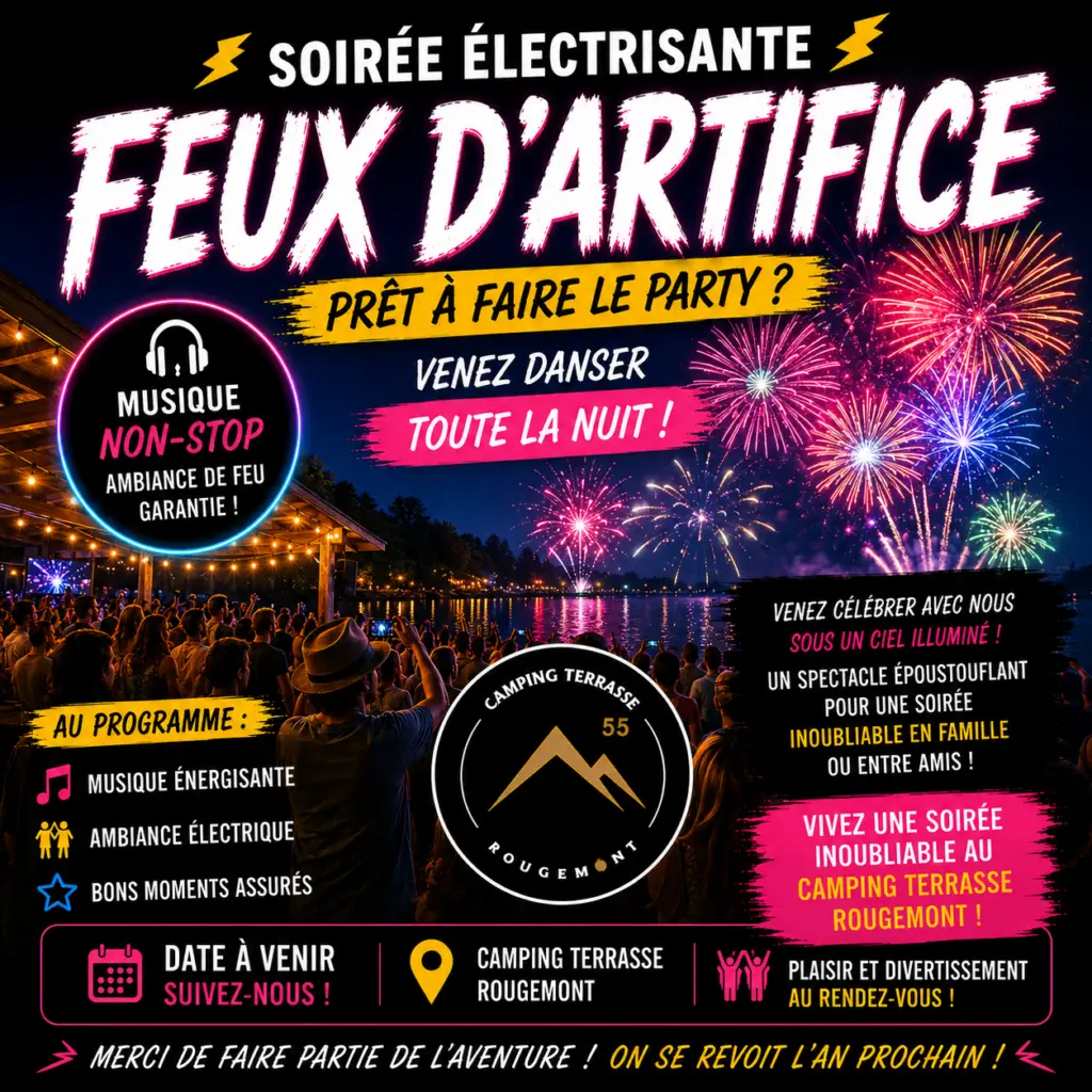 Feux d'artifice - Camping Terrasse Rougemont
