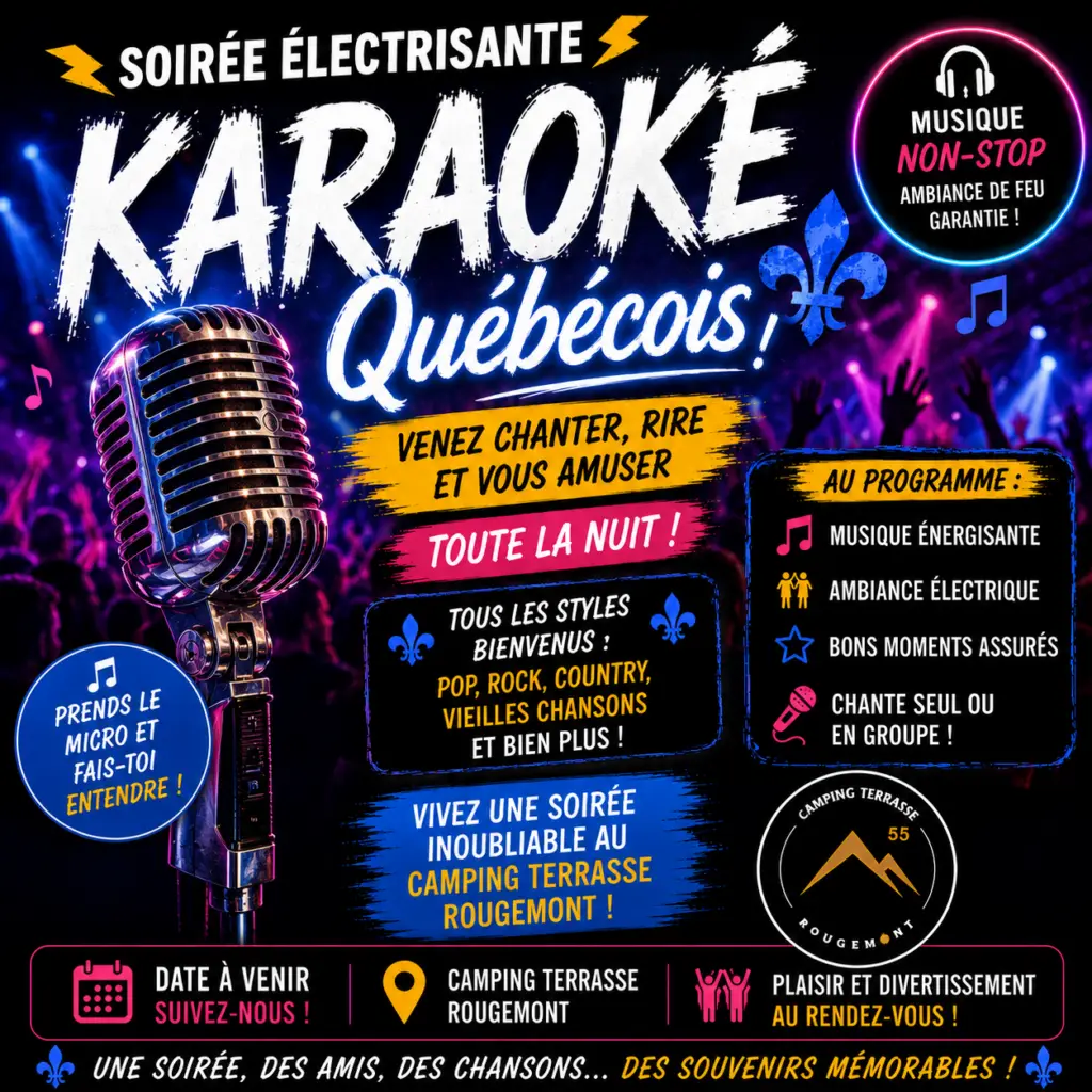 Karaoké québécois - Camping Terrasse Rougemont