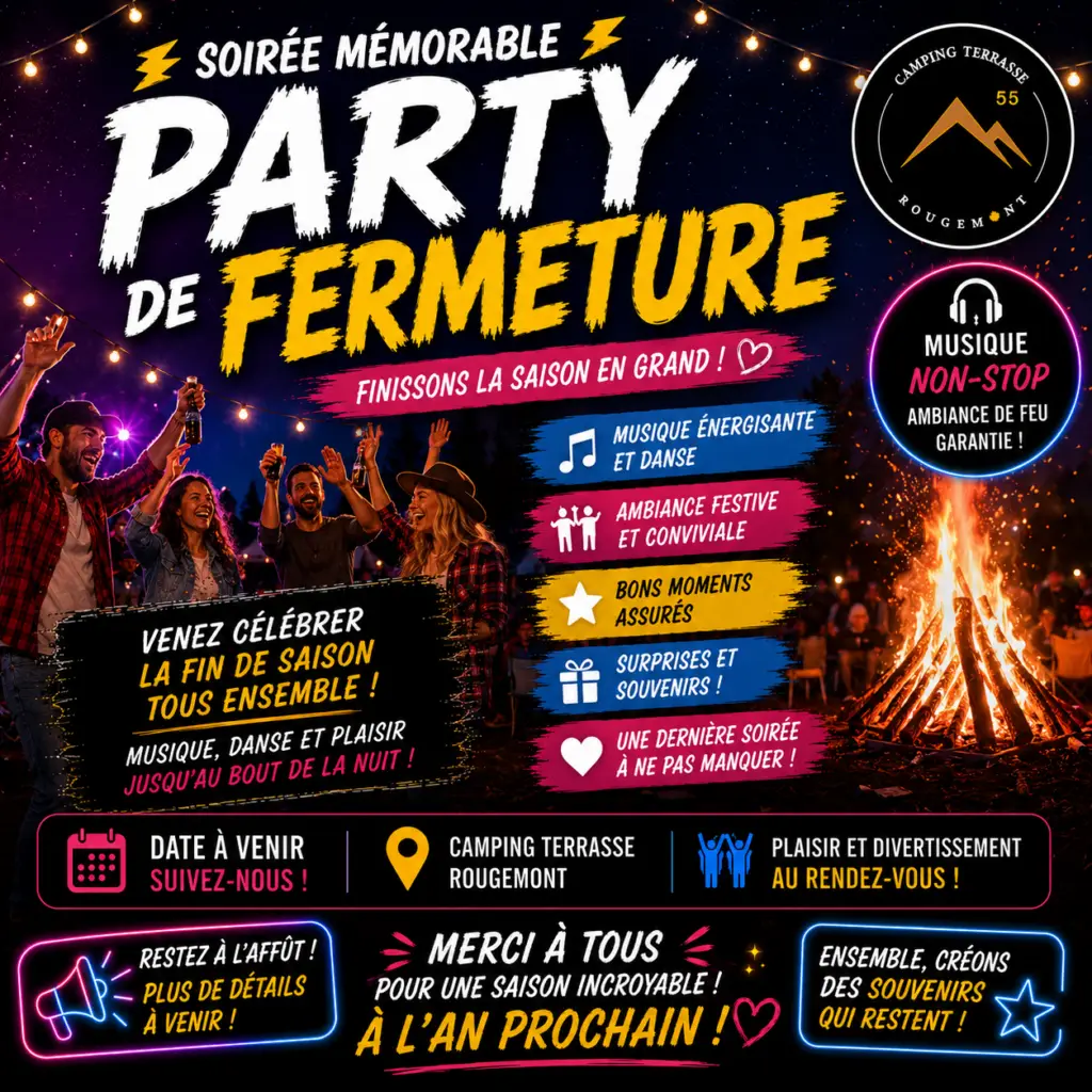 Le party de fermeture du Camping Terrasse Rougemont